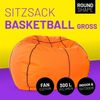 Lumaland Basketball Sitzsack für In-& Outdoor, Polyester Orange, Ø 110 cm Bild 4