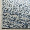 Safavieh Zeitgenössische Teppich für Innen - & Außenbereich - Courtyard Collection, Kurzer Flor, Hellgrau und Blau, 69 X 244 cm Bild 5