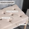 HOMCOM Polsterbank Flurbank mit Knöpfen (Bettbank, 1-St, Sitzbank), Beige 80 x 40 x 43cm Bild 4