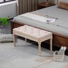 HOMCOM Polsterbank Flurbank mit Knöpfen (Bettbank, 1-St, Sitzbank), Beige 80 x 40 x 43cm Bild 2