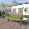 chilly pilley Bankkissen Bankauflage Polsterauflage Reißverschluss mit Schlaufen Kissen für Gartenbank Gartenbankauflage für Gartenmöbel Sitzkissen & Rückenkissen Outdoor (140 x 40 x 5 cm, Grün) Bild 2