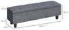 HOMCOM Polsterbank Sitzbank mit Stauraum, Leinenoptik, Holzbeine (Bettbank, 1-St, Truhebank), für Flur, Schlafzimmer, Wohnzimmer, 138 x 40 x 45 cm, Dunkelgrau Bild 3