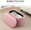 HOMCOM Sitzbank Polsterbank mit Stauraum (Aufbewahrungsbank, 1-St, Truhenbank), Rosa 81 x 40 x 41 cm Bild 5
