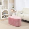 HOMCOM Sitzbank Polsterbank mit Stauraum (Aufbewahrungsbank, 1-St, Truhenbank), Rosa 81 x 40 x 41 cm Bild 2
