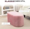 HOMCOM Sitzbank Polsterbank mit Stauraum (Aufbewahrungsbank, 1-St, Truhenbank), Rosa 81 x 40 x 41 cm Bild 4