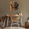 dekoratives Wandaccessoire aus Holz, 'Lotus 10', 59 x 3 x 58, Nussbaum, Schwarz Bild 2