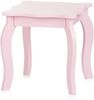 Chipolino Kinder Schminktisch Spiegel, Hocker, Holz, Stauraum, offene Regale rosa Bild 4