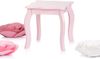 Chipolino Kinder Schminktisch Spiegel, Hocker, Holz, Stauraum, offene Regale rosa Bild 5