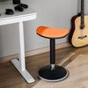 LogiLink EO0071 - Sitz-/Steh-/Drehhocker, höhenverstellbar 56–82 cm, Tragkraft max. 136 kg, Farbe: Schwarz/Orange Bild 2
