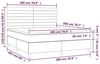 vidaXL Boxspringbett mit Matratze Dunkelgrau 180x200 cm Stoff 3141874 Bild 3