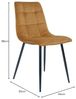 Lebenswohnart 'LEIRIA' Polsterstuhl, 2er Set, Samt, Senfgelb Bild 3