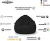 Nadimaideal Sitzsack Tropfenform Kastanie | Bodenkissen für Kinder & Erwachsene | Indoor & Outdoor | Gaming Sitzsack - Sitzkissen - Beanbag | Füllung EPS Perlen (Schwarz, XXL-Durchmesser 88 cm) Bild 3