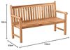 Gartenbank Sitzbank mit Rückenlehne 2-Sitzer 150 Teak Bild 3