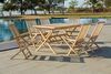 Gartenbank Sitzbank mit Rückenlehne 2-Sitzer 150 Teak Bild 2