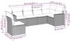 vidaXL 6-tlg. Garten-Sofagarnitur mit Kissen Schwarz Poly Rattan 3251363 Bild 3