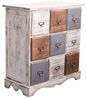 Rebecca Mobili Schubladenkommode 9 Schubladen, Sideboard Weiß, Holz, Shabby Chic, Schlafzimmer Wohnzimmer – Maße: 63 x 60 x 23 cm (HxLxB) - Art. RE4077 Bild 5