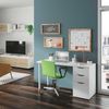 Dmora - Philadelphia Schreibtisch, multifunktionaler umkehrbarer Büroschreibtisch, Studiertisch mit Kommode mit 2 Schubladen und 1 Tür, 138 x 60 x 74 cm, Weiß Bild 4