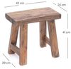 DESIGN DELIGHTS Hocker SITZHOCKER "RUSTIC", 41 cm, Braun, Holz massiv, Holz Hocker Bild 3