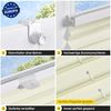 jalousiescout Plissee Pure Plissee Premium, 35 x 100 cm, creme, halbtransparent, ohne Bohren, verspannt, Klemmfix, Polyester-Stoff, blickdicht und lichtdurchlässig Bild 2