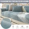 Samt Sofabezug Ecksofa l Form Sofa Überzug Couchbezug Sofa/Couch Wurfdecke Eckcouch 3/2/1 Sitzer Sofaschutz Sofaüberwurfe Sofaschoner Sofabezüge rutschfest Hund Katze (Hellblau,90x160 cm/Rechteckig) Bild 4