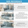 Samt Sofabezug Ecksofa l Form Sofa Überzug Couchbezug Sofa/Couch Wurfdecke Eckcouch 3/2/1 Sitzer Sofaschutz Sofaüberwurfe Sofaschoner Sofabezüge rutschfest Hund Katze (Hellblau,90x160 cm/Rechteckig) Bild 3