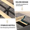 VECELO Polsterbett 90x200 cm mit Lattenrost Rückenlehne, Hautfreundliche Leinenmaterial, Bett Einzelbett Jugendbett(Ohne Matratze), Legierter Stahl, Grau Bild 5