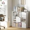 HOMCOM Bücherregal 9 Würfelfächer, Standregale 1-tlg, für Wohnzimmer, Büro, Weiß Bild 2