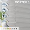 Sanfree Plissee Klemmfix Plisseerollo ohne Bohren Hellgrau B50 x H120cm inkl. Klemmträger Blickdicht und lichtdurchlässig Jalousie Faltrollo Sichtschutz und Sonnenschutz Rollo für Fenster & Tür Bild 2