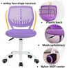 FurnitureR Schreibtischstuhl, Bürostuhl, ergonomisch, ohne Armlehne, höhenverstellbar, Drehstuhl, Violett + Aqua, 40 x 38,5 x 87 cm, 2 Stück Bild 5