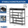 DanDiBo Schuhregal Platzsparend Metall Schwarz Modern 6 Etagen 100 cm mit Ablage Schuhständer mit Stauraum Schuhablage Schuhaufbewahrung Regal Design Bild 2