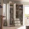 Kleiderschrank JASMIN 3-trg. 3 Schubladen Pinie weiß Nachbildung Bild 3