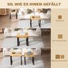 HOMCOM Couchtisch 2er Set Wohnzimmertisch mit Metallrahmen, Satztisch Kaffeetisch Beistelltisch für Wohnzimmer, Schlafzimmer, Balkon Natur Bild 4