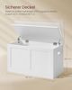 VASAGLE Storage Chest, Storage Bench, Blanket Box with 2 Safety Hinges, Shoe Storage Bench, Barn Style, 40 x 80 x 46.5 cm, for Hallway, Bedroom, Living Room, Matte White LSB064W01 Bild 3
