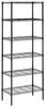 Furinno Wayar 6-stufiges stapelbares Lagerregal aus Metall, 58 x 33 x 150 cm, Schwarz Bild 4
