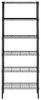 Furinno Wayar 6-stufiges stapelbares Lagerregal aus Metall, 58 x 33 x 150 cm, Schwarz Bild 5