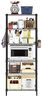 Furinno Wayar 6-stufiges stapelbares Lagerregal aus Metall, 58 x 33 x 150 cm, Schwarz Bild 3