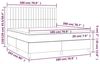 vidaXL Boxspringbett mit Matratze Blau 180x200 cm Stoff 3141959 Bild 3