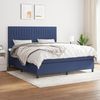 vidaXL Boxspringbett mit Matratze Blau 180x200 cm Stoff 3141959 Bild 2