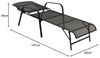 DEGAMO Gartenliege CLASSIC, verstellbar, Streckmetall anthrazit, mit Armlehnen Bild 3