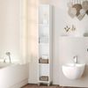 Baikal Badezimmerschrank im Set, Mehrzweck-Basis, offene Säule mit Füßen, FSC-Zertifiziert, Verschiedene Ausführungen, Möbel-Set. Bild 2