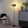 Qazqa Stehlampe Bizle, ohne Leuchtmittel, Extra-Warmweiß, QAZQA Stehlampe, e27, Schwarz, Glas, Retro Bild 2