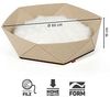 Canadian Cat Company Tierbett Katzenbett Zoey aus Filz, braun/beige, Filzkorb, Haustierbett für Katzen, ca. 65 x 65 x 16 cm Bild 3