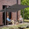 LECO Sonnendach WAVED, faltbar, Polyester anthrazit, Aluminium- und Stahlrohrgestell anthrazit, 4x2,5 m Bild 2