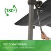 LECO Sonnendach WAVED, faltbar, Polyester anthrazit, Aluminium- und Stahlrohrgestell anthrazit, 4x2,5 m Bild 5