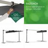 LECO Sonnendach WAVED, faltbar, Polyester anthrazit, Aluminium- und Stahlrohrgestell anthrazit, 4x2,5 m Bild 3