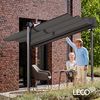 LECO Sonnendach WAVED, faltbar, Polyester anthrazit, Aluminium- und Stahlrohrgestell anthrazit, 4x2,5 m Bild 4