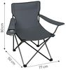 Ambientehome Faltstuhl Relaxstuhl Anglerstuhl Campingstuhl, grau Bild 3