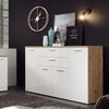 PABLO Kommode in Artisan Eiche Optik, Weiß - Modernes Sideboard mit viel Stauraum für Ihren Wohnbereich - 152 x 106 x 50 cm (B/H/T) Bild 2