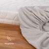 Blumtal® Spannbettlaken 200x200 cm aus Microfaser - Oekotex zertifiziertes Bettlaken 200x200 cm - Spannbetttuch 200x200 cm/Leintuch 200x200 cm - Bettbezug 200x200 cm - Bettbezug -Moonlight Grey-Grau Bild 5