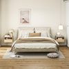 HOMCOM 2 TLG. Wandnachttische Nachttisch Hängeschrank mit Schublade Schlafzimmer Nachtkommode Beistelltisch Spanplatte Natur 45 x 35 x 27,5 cm Bild 2